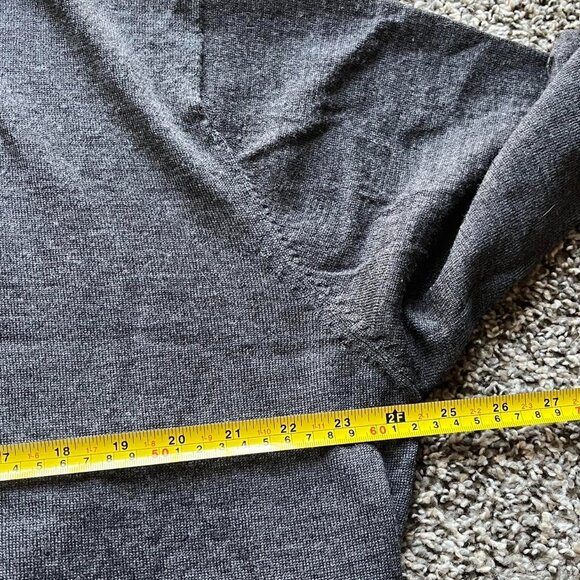 Gray Turnbury Mens XXL Quarter Zip 100% Extra Fine Merino Wool Pullover - Picture 5 of 6
